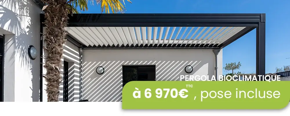 offre pergola bioclimatique 6970 pose incluse